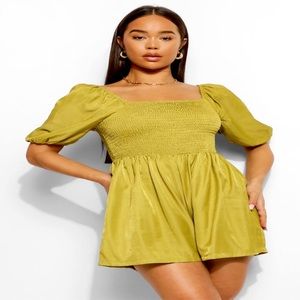 Puff Sleeve Romper